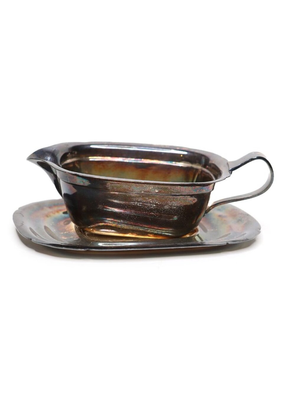 Reed & Barton Vintage Mayflower Silverplate Gravy Boat & Underplate Set 5000